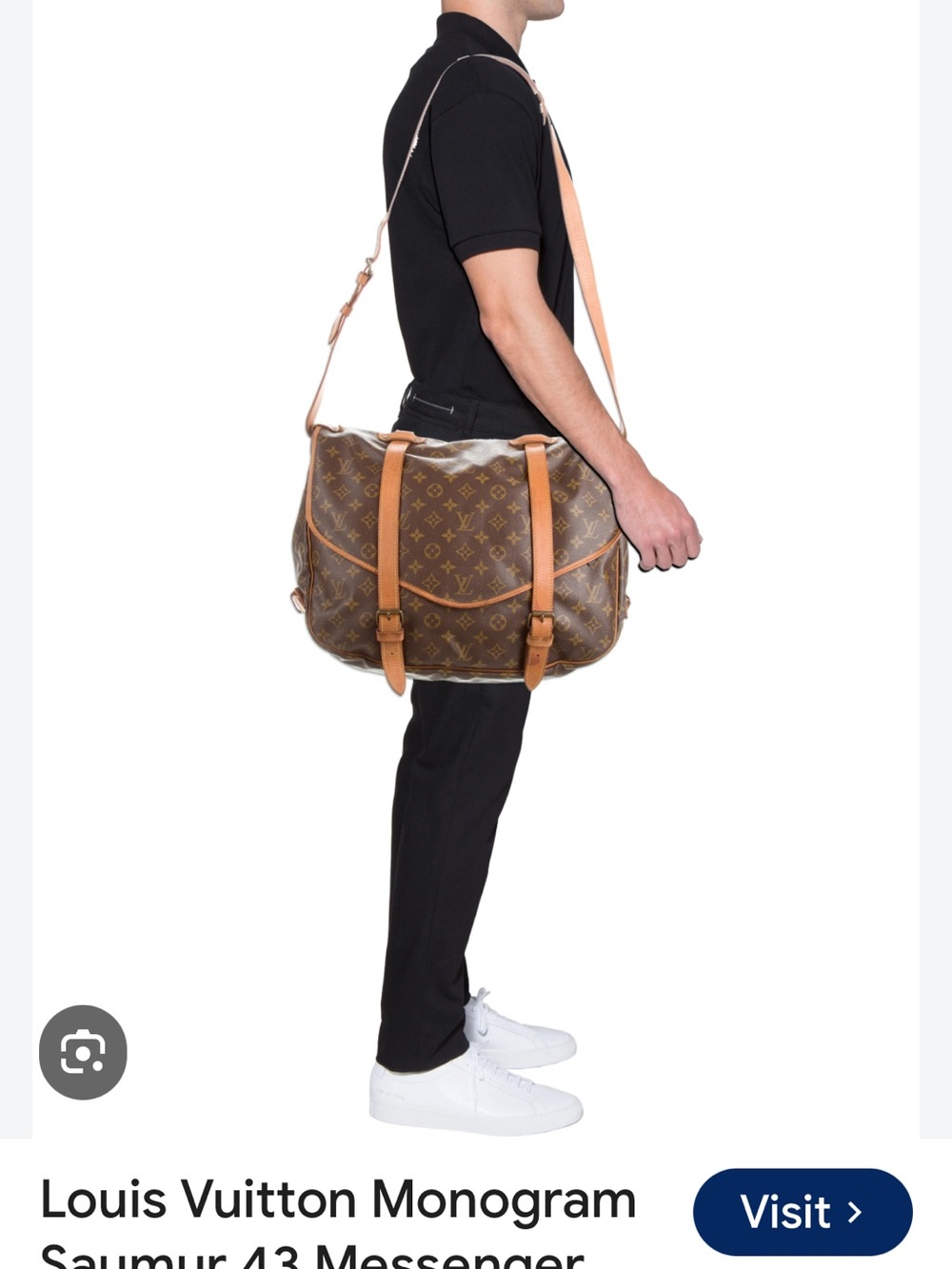 Louis Vuitton Monogram saumur 43 X-Large Messenger Bag in Brown Tan weekender